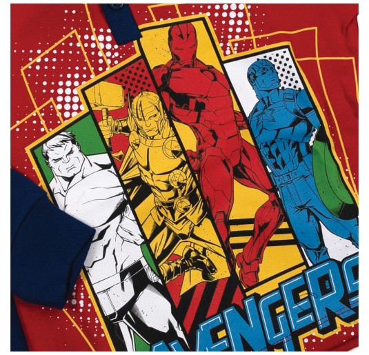 Boys character pyjamas Avengers in warm interlock cotton 2