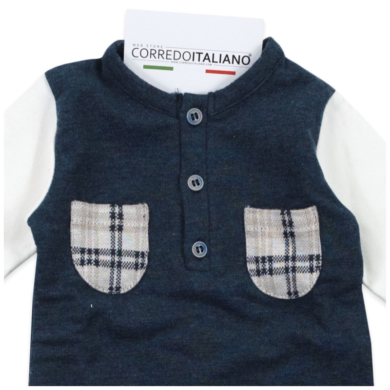 Checked pocket detail on Coccode’ Firenze winter romper