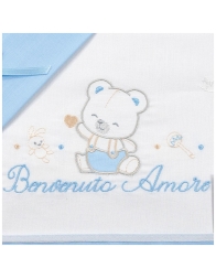 Cot crib sheet set - Welcome my Love - Mio Piccolo LL14312