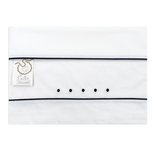 embroidered baby sheet Coccodè Firenze white cotton