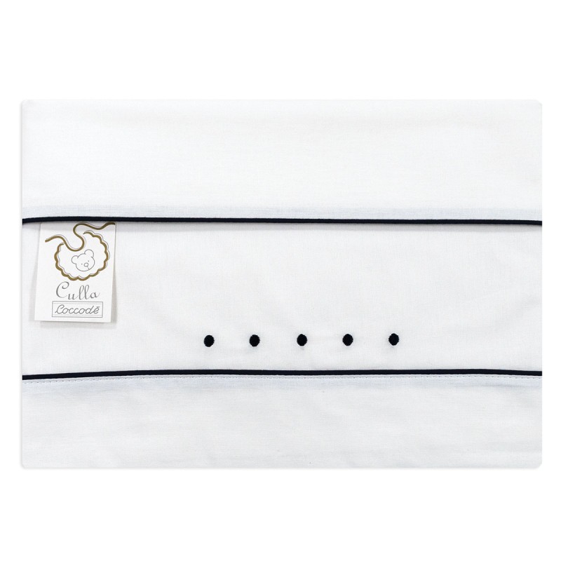 embroidered baby sheet Coccodè Firenze white cotton