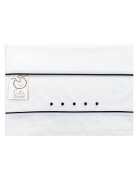 embroidered baby sheet Coccodè Firenze white cotton