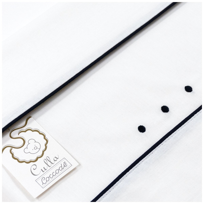 embroidered baby sheet for cradle and pram Coccodè