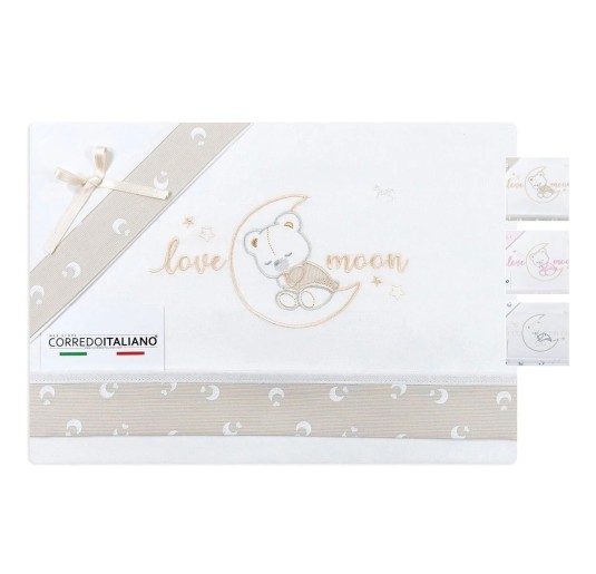 Set lenzuola culla lettino - Love Moon - Mio Piccolo LL14306