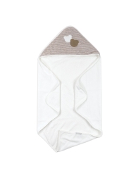 Accappatoio neonato Coccode’ in cotone e bambù con cappuccio beige