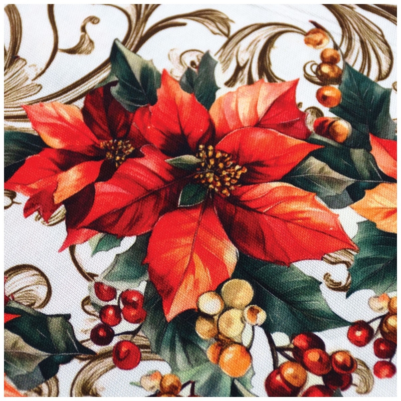 Round Christmas Tablecloth in Pure...