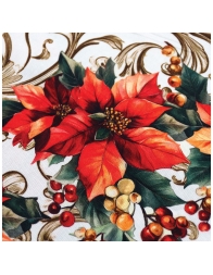 Round Christmas Tablecloth in Pure Cotton 180x180 cm – Corredo Italiano®