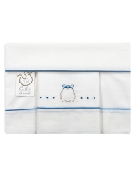 Embroidered Cradle and Stroller Sheet Set – Teddy Bear – Coccodè Firenze LC62406