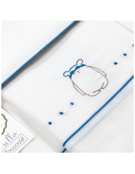 Embroidered Cradle and Stroller Sheet Set – Teddy Bear – Coccodè Firenze LC62406