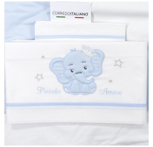 Embroidered Cradle Pram Duvet Set - Little Elephant -... 2