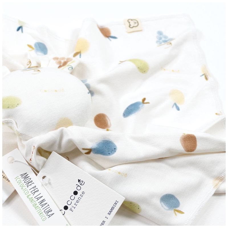 Bamboo Dou Dou with pastel fruit pattern Coccode Firenze