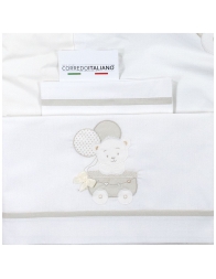 Coordinato copripiumino e lenzuola per culletta ideale per baby shower