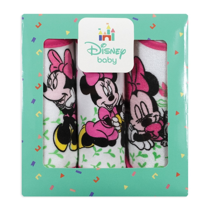 Minnie Mouse – Set of 3 Terry Bibs -...