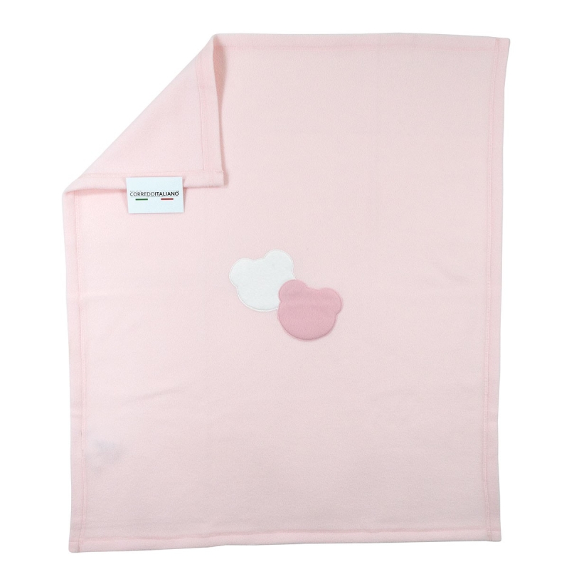 Bears - Copertina in pile per culletta - Coccode' Firenze C62452B - Rosa