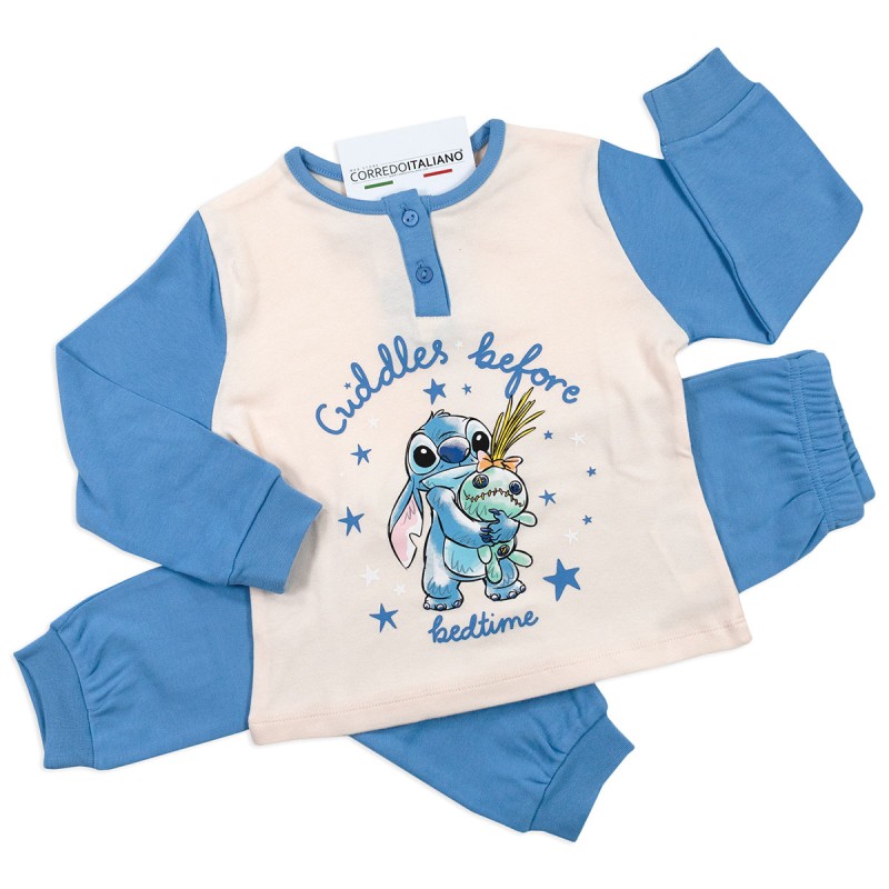 Pigiama Disney invernale Lilo & Stitch in caldo cotone interlock