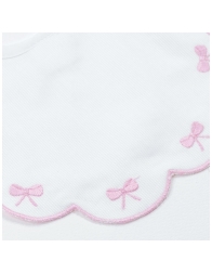 Embroidered bib in pure cotton