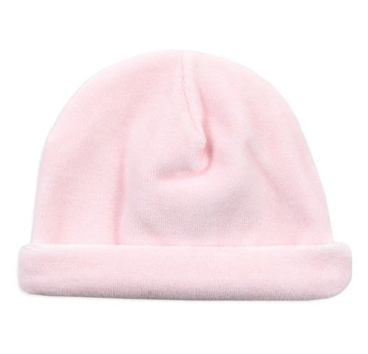 cappellino di ciniglia neonata rosa Coccode’ Firenze