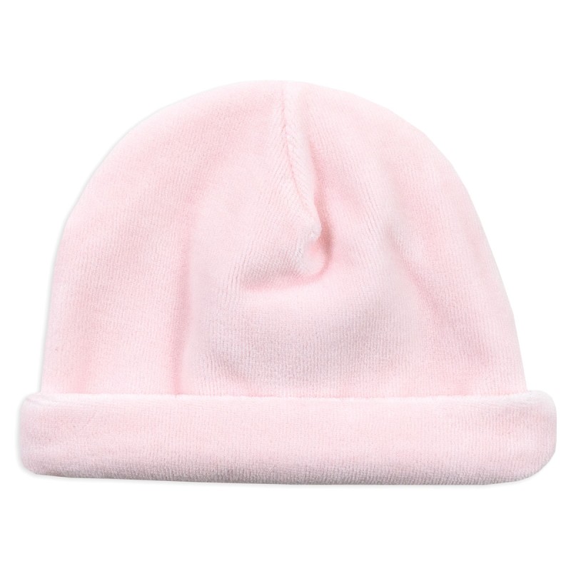cappellino di ciniglia neonata rosa Coccode’ Firenze