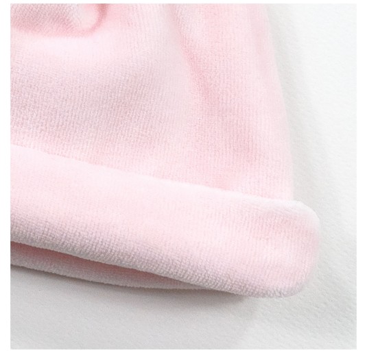 cappellino di ciniglia neonata rosa Coccode’ Firenze 2