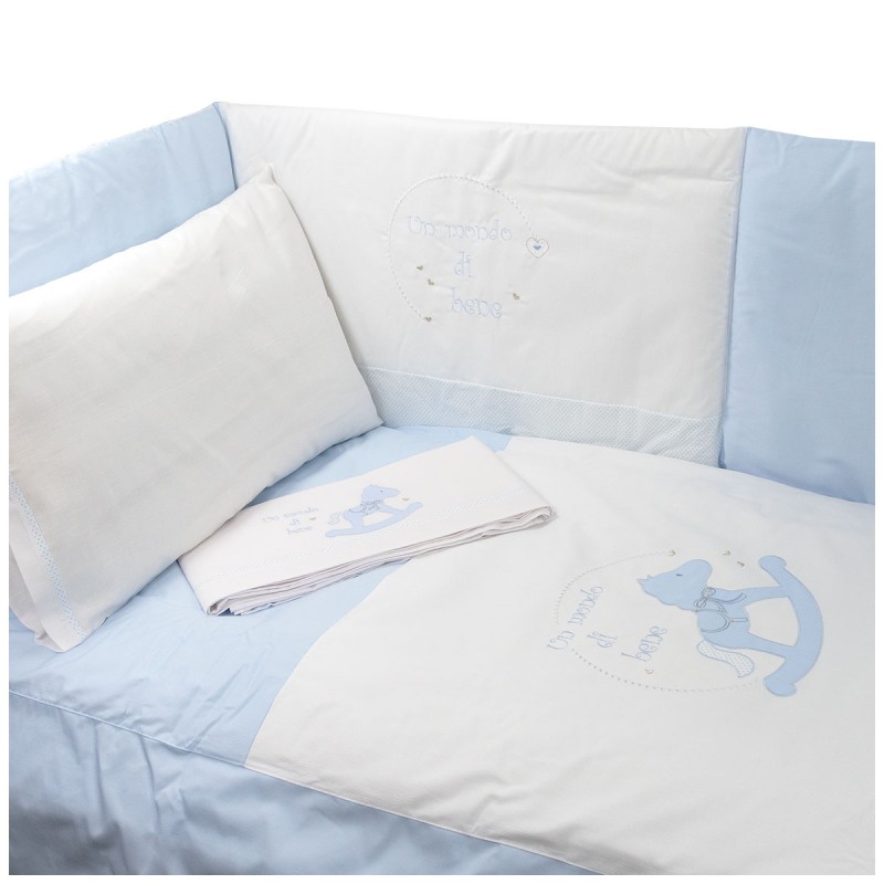 Set copripiumino con paracolpi e set lenzuola - Cavalluccio -  Dolci Sogni