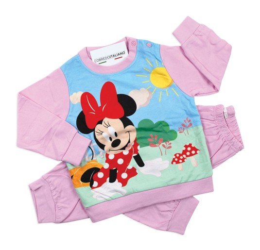 Baby girl warm cotton fleece pajamas – Minnie Mouse