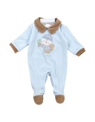 Tutina in ciniglia Nazareno Gabrielli con scoiattolino ricamato