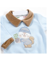 Newborn chenille romper - NG2110207AZ - Nazareno Gabrielli