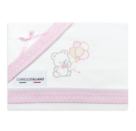 Flannel Pram Crib bed sheet set - Mio Piccolo FLC317 2
