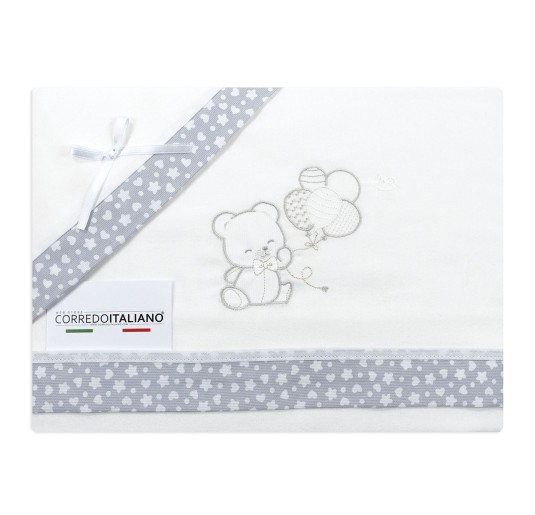 Flannel Pram Crib bed sheet set - Mio Piccolo FLC317 2