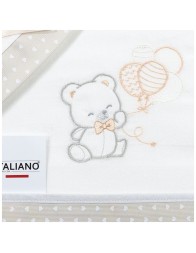 Flannel Pram Cradle sheets set - Mio Piccolo FLC317