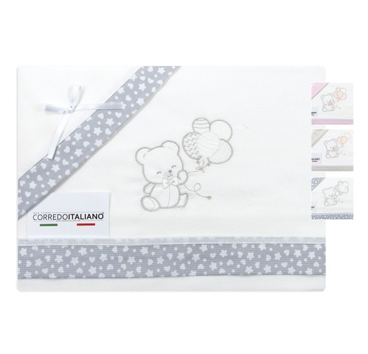 Set lenzuola flanella culla e carrozzina Mio Piccolo FLC317