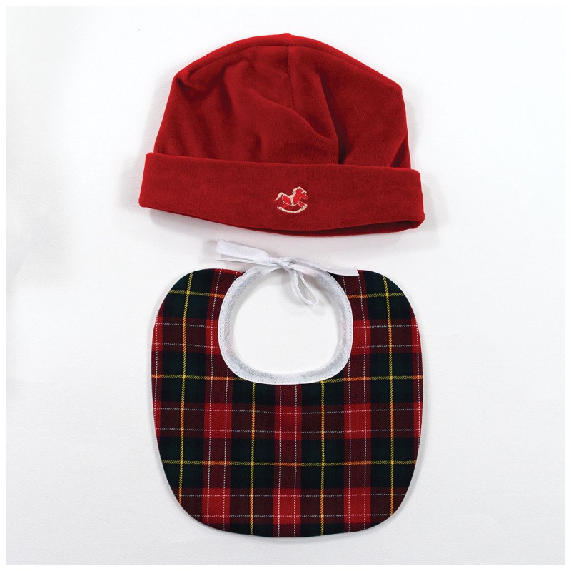 Christmas Hat and Bib Set in Chenille... Christmas Hat and Bib Set in Chenille...