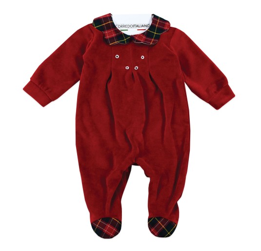 Christmas Velour romper - Klaiadì K107TC