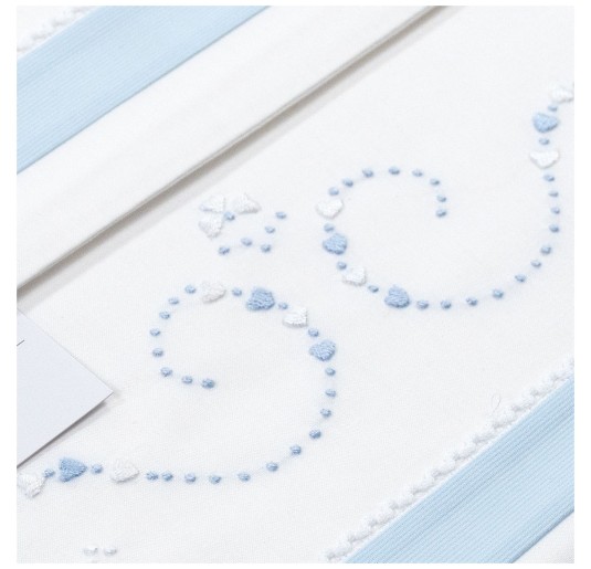 Cot Crib sheet set embroidered by hand LL85199AZ