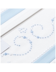 Lenzuolino ricamato a mano per culla lettino LL85199AZ