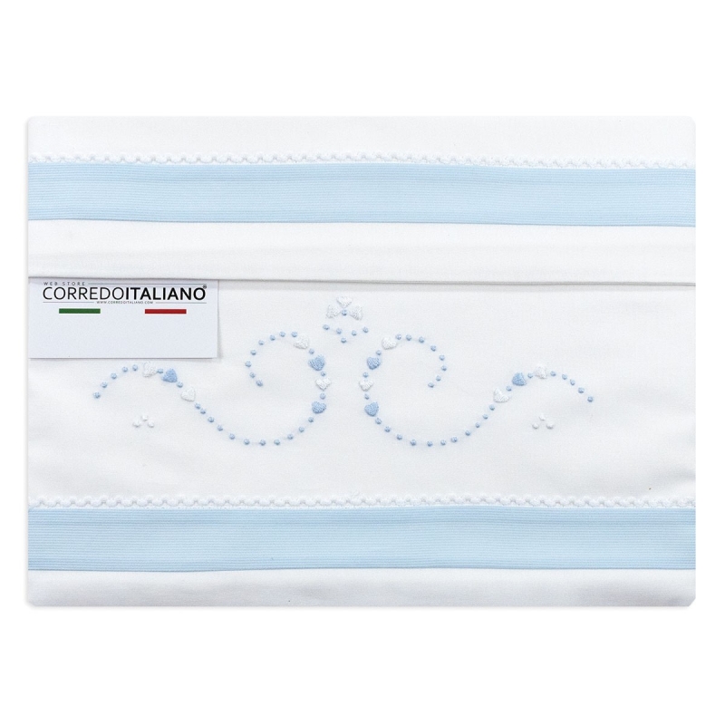 Lenzuolino ricamato a mano per culla lettino LL85199AZ