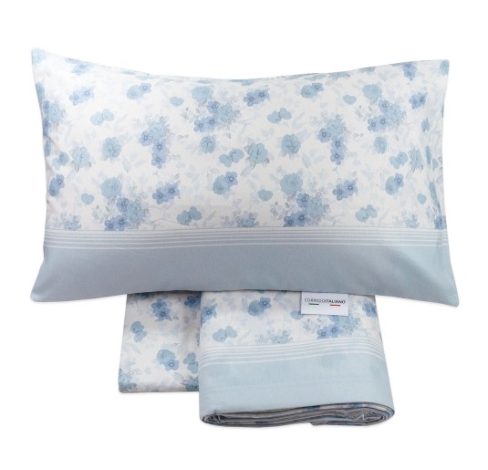 Albareale - set  lenzuola in flanella Corredo Italiano letto matrimoniale