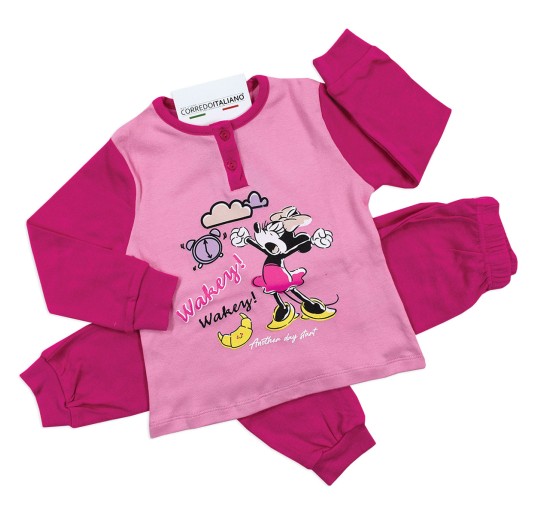 Pigiama Minnie bambina in caldo cotone Disney invernale