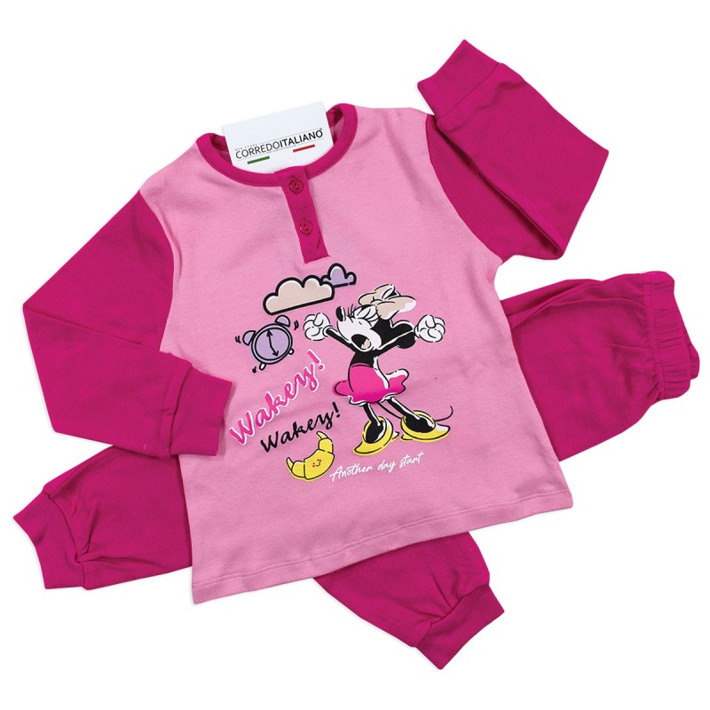 Minnie girl pajamas in warm Disney cotton winter set