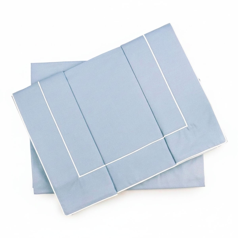 Piping - percale double bed sheet set...