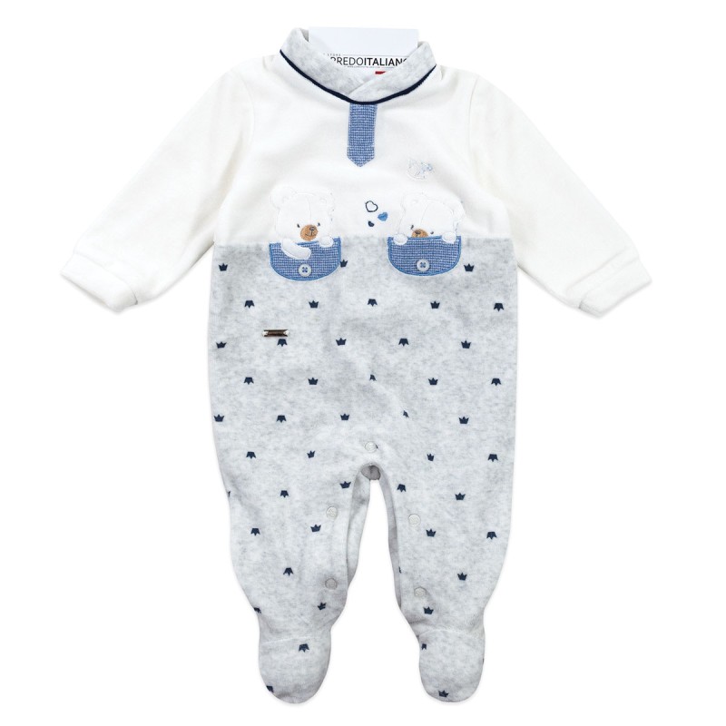 Winter Romper in Chenille - Mio Piccolo TU383GR Winter Romper in Chenille - Mio Piccolo TU383GR