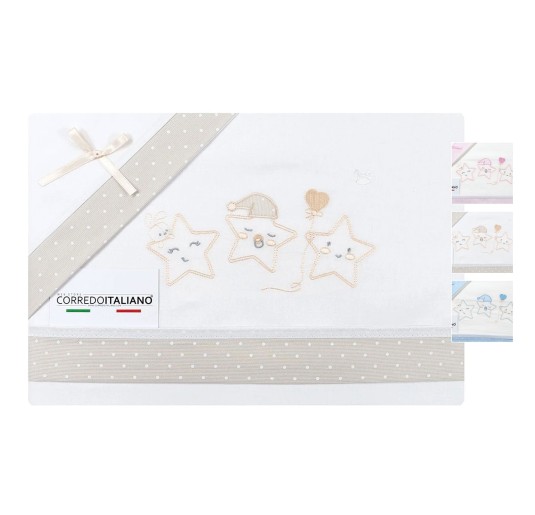 Flannel Cot Sheet Set – Little Stars – Mio Piccolo FLL311
