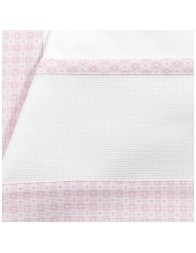 Cradle and pram sheet set with embroiderable Aida fabric – Fatina 44682