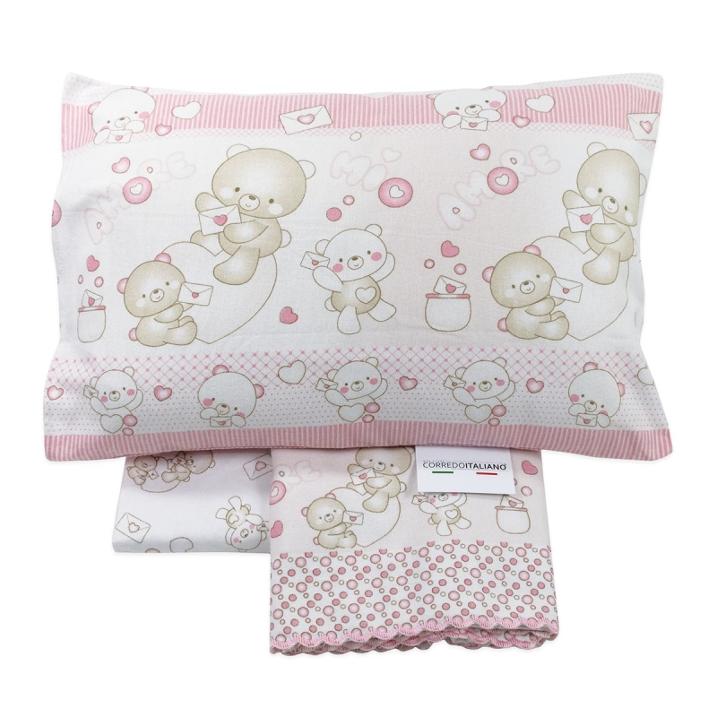 Set lenzuola in flanella per lettino - Nazareno Gabrielli 3972R