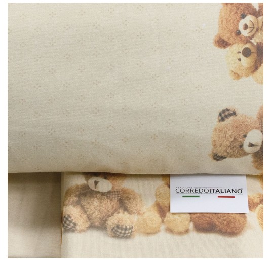 Set lenzuola in flanella per lettino - Orsacchiotti - Manifattura Imberti MI005BG 2