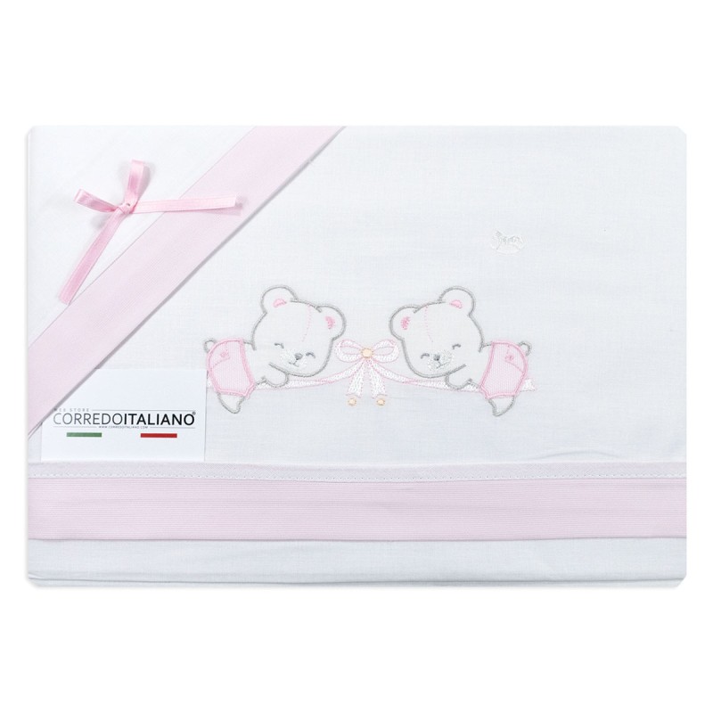 mio piccolo pink bassinet sheet set 100% cotton