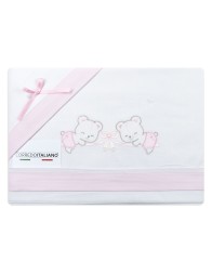 mio piccolo pink bassinet sheet set 100% cotton