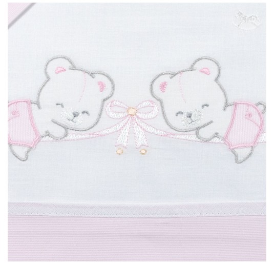 mio piccolo pink bassinet sheet set 100% cotton 2