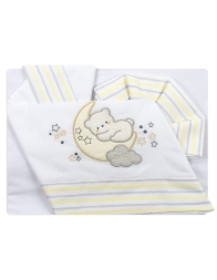 Little Bear - Cradle Pram sheet set Bruco Bruco - Yellow