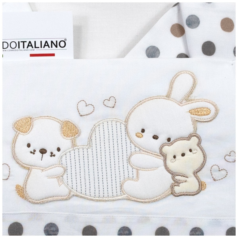 Maxi Next To Me Crib Sheet Set – Little Heart and Animals